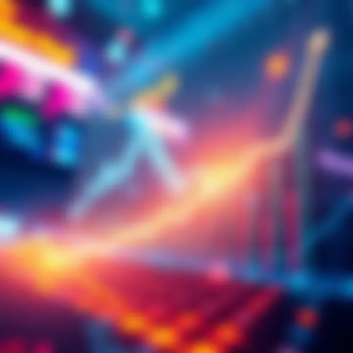 Graph showing an 85% increase in XLM price with a rising trend line and bright colors