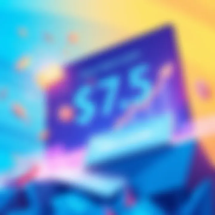 Illustration showing a digital representation of a $7.5 billion flash loan transaction with money symbols and a graph indicating growth in decentralized finance.