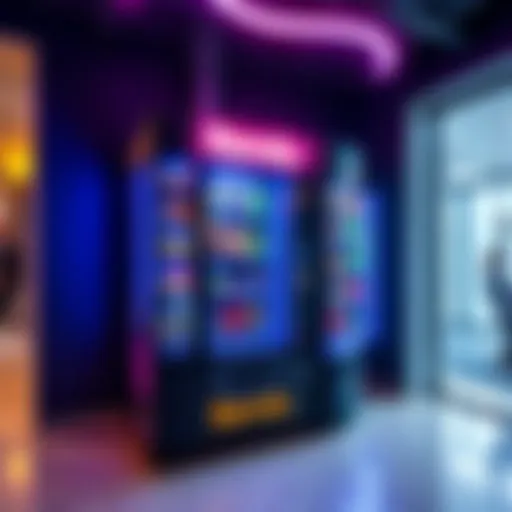 Kendu's AI vending machine in a modern breakroom, featuring a variety of snacks tailored to employee preferences.
