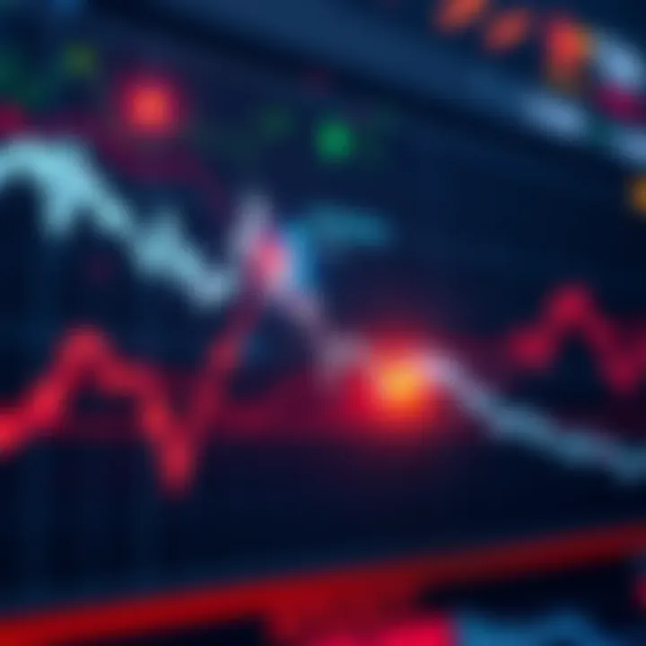 A graph showing fluctuating altcoin prices with a downward trend and potential rally points highlighted, representing current market challenges and expert predictions.