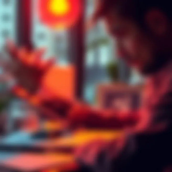 A person reviewing their finances with a calculator and papers, contemplating if they are financially up or down.