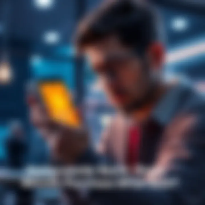 A frustrated customer looking at a bank app showing a bitcoin purchase error message