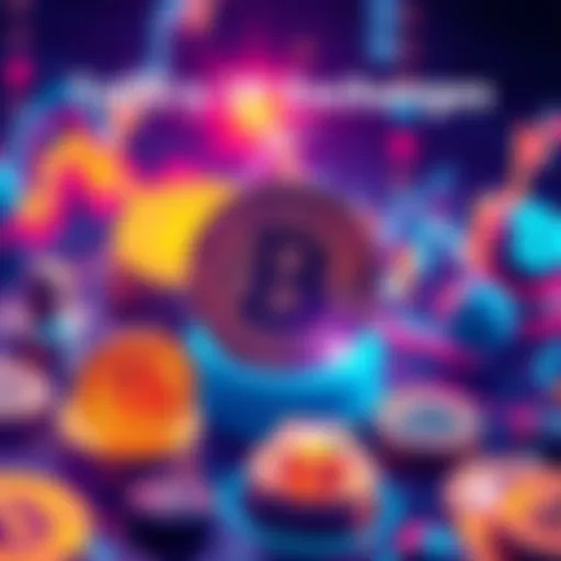 A visual representation of the top peer-to-peer crypto exchanges with Bitcoin symbols and trading graphics