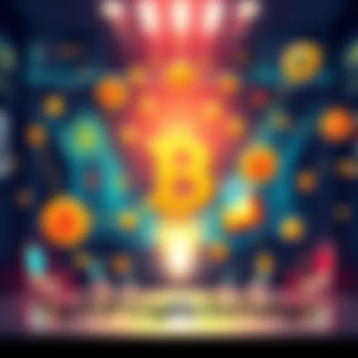 A graphic showing popular P2P crypto exchanges with Bitcoin symbols and security icons