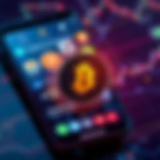 A smartphone displaying various Bitcoin storage apps with a secure lock symbol