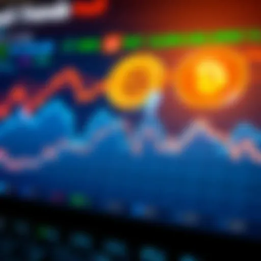 A graph showing Bitcoin's recent rally and altcoin price changes with arrows indicating upward and downward trends.