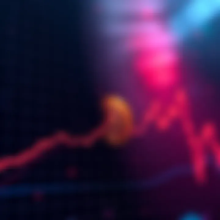 A downward Bitcoin price chart indicating potential selling pressure as traders face uncertainty over market trends