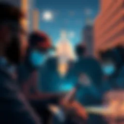 Group of Bitcoin enthusiasts brainstorming solutions during U.S. government shutdown