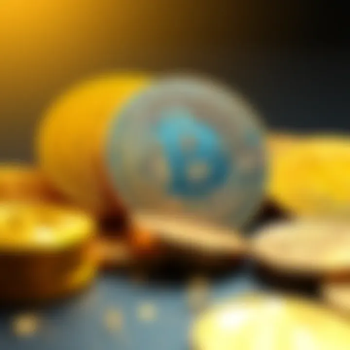 A visual comparison of Bitcoin and gold coins representing their value and rarity.