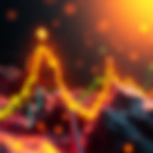 A digital representation of Bitcoin's golden cross formation with upward trends indicated, symbolizing a strong bullish market. Charts and graphs show price movement and investor interest.