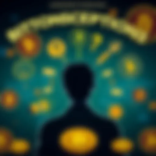 A graphic showing common misconceptions about Bitcoin with icons representing misunderstanding, such as a confused person and symbols of money and technology.