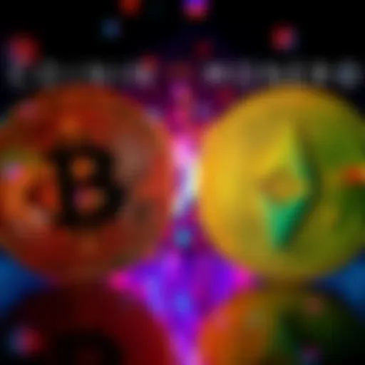 A visual representation of Bitcoin and Monero logos facing off, highlighting their rivalry over privacy and transparency in cryptocurrency.