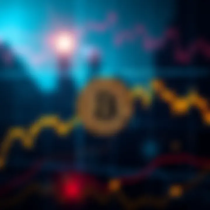 A Bitcoin price chart showing fluctuations, suggesting uncertainty in the cryptocurrency market.