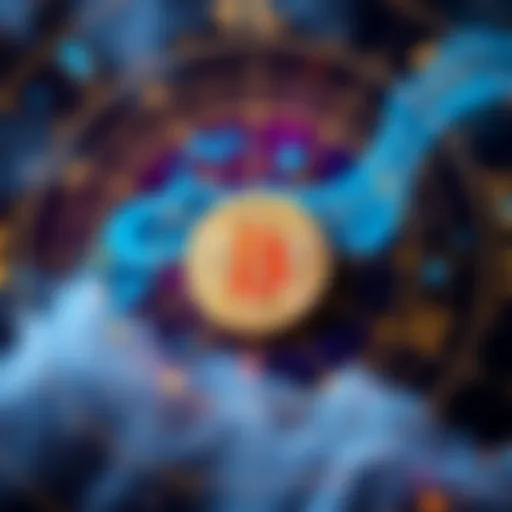 A visual representation showing Bitcoin symbols alongside astrological signs, illustrating the connection between financial decisions and astrology.