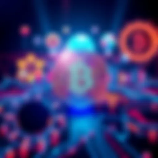A visual representation of Bitcoin symbol with industry icons around it, highlighting its potential impact on various sectors.