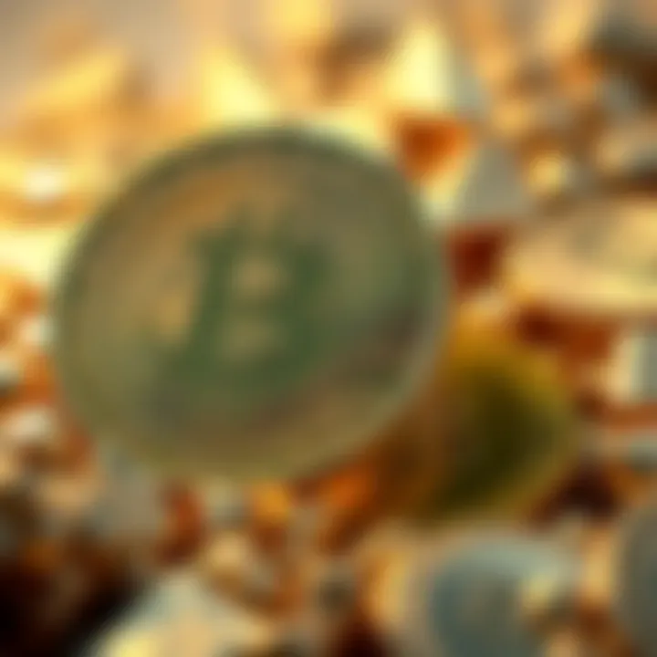 A visual comparison of Bitcoin and gold prices, showing Bitcoin rising significantly against gold's stable value.