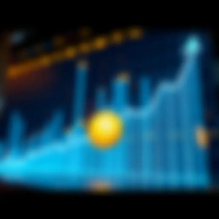 A graph showing the rise in Bitcoin value from $0.25 billion to $77.4 billion, symbolizing Strategy Inc.'s financial success.