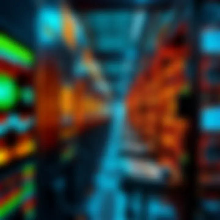 A group of bitcoin miners operating powerful computers to validate transactions on the bitcoin network.