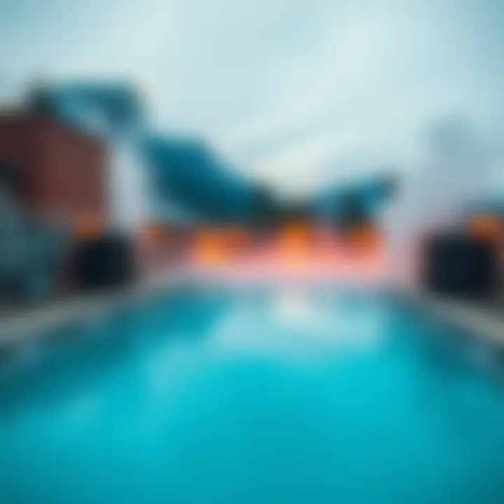 Bitcoin mining equipment beside Kitsilano Pool with steam rising from the water