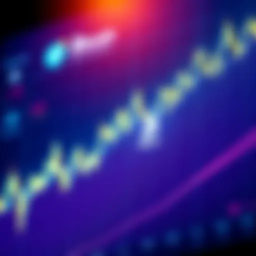 A Bitcoin price chart with a downward trend indicating a decline in value, representing negative sentiment among retail traders.