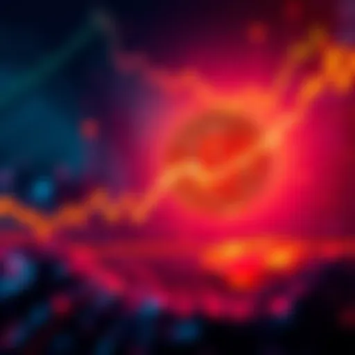 A line graph showing Bitcoin's price fluctuations with upward trends and market concerns highlighted.