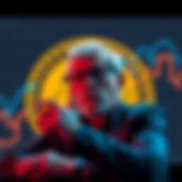 Author of Rich Dad, Poor Dad predicts Bitcoin's value rising to between 500K and 1M, with a backdrop of a symbol representing cryptocurrency