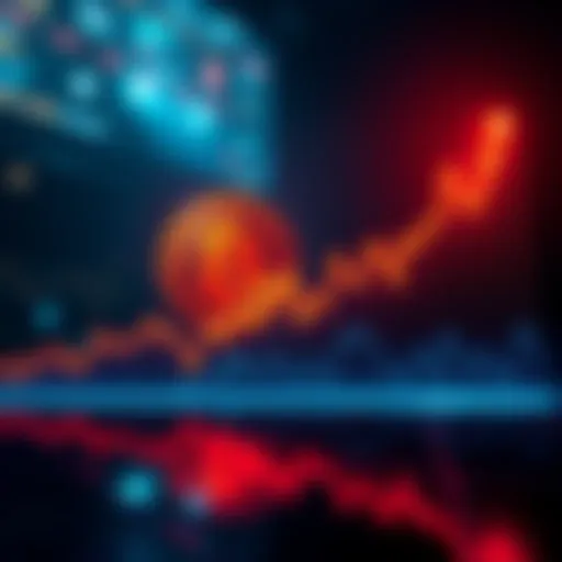 A graph showing Bitcoin's price reaching a peak, with a visual representation of market excitement and investment trends.
