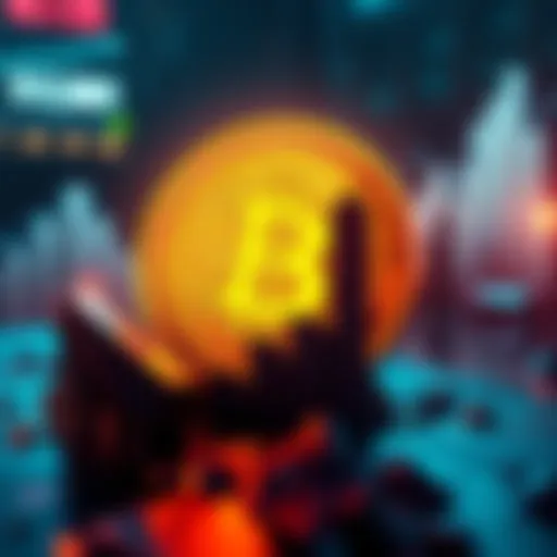 Bitcoin symbol with rising graph indicating price increase over $125,000