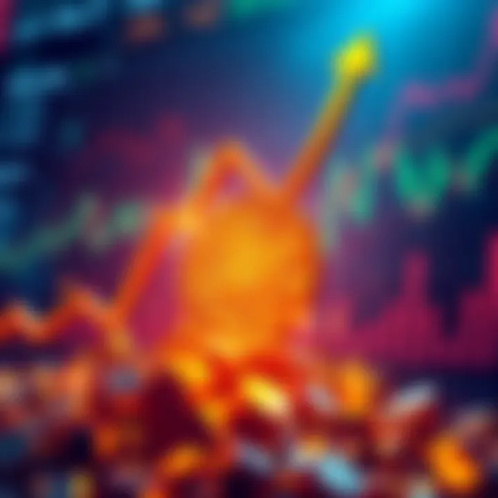 A graphic showing Bitcoin price climbing towards 1 million dollars with upward arrows and charts in the background