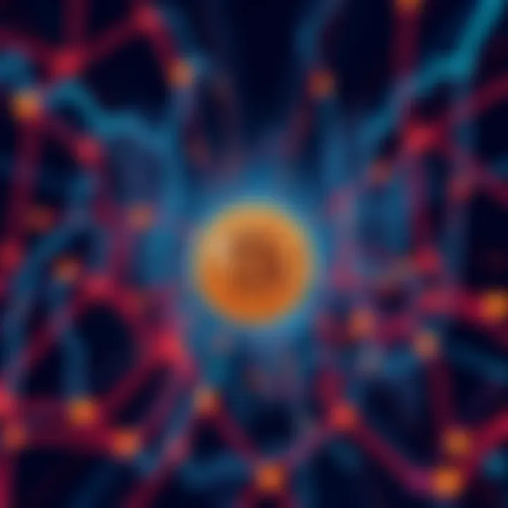 Bitcoin Network Resilience A visual representation of Bitcoin's network operating smoothly while traditional finance systems falter, highlighting the concept of uptime and reliability.