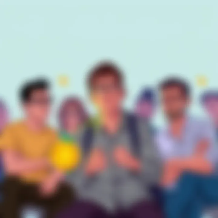 A group of people discussing Bitcoin with mixed expressions of interest and skepticism, in a casual setting.
