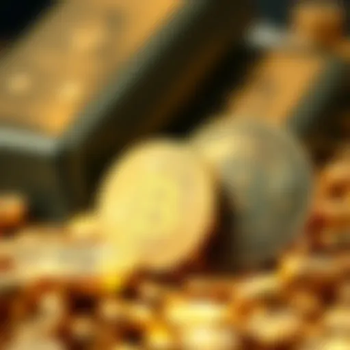A visual comparison of Bitcoin and gold coins, symbolizing the debate between digital currency and traditional precious metals as safe haven assets.