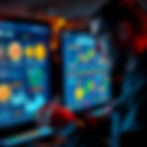 A beginner looking at various Bitcoin wallets on a digital screen, considering options for safe crypto management.