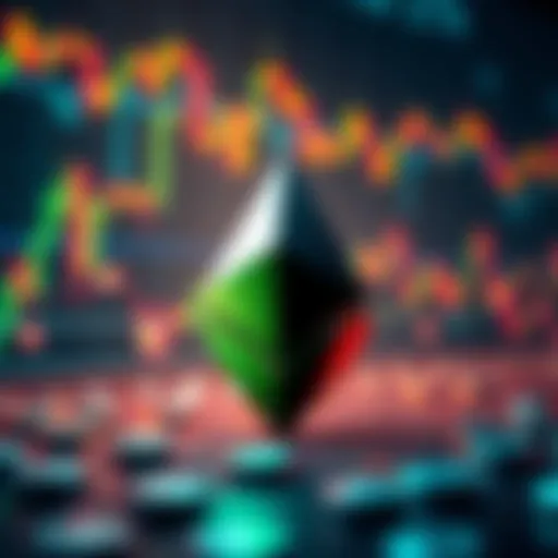 A visual of Bitmine Immersion's logo with stock charts and Ethereum symbols in the background, symbolizing the company's $20 billion stock offering for Ethereum acquisition.