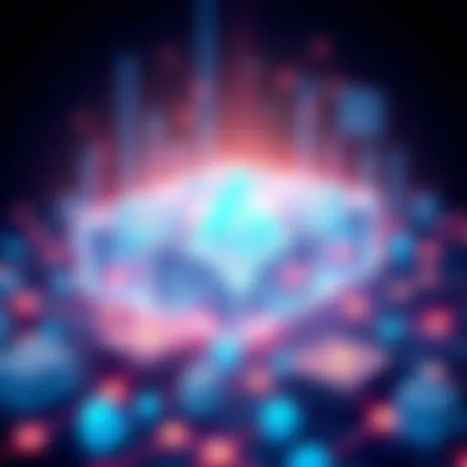 An illustration showing interconnected blocks representing blockchain technology, with a backdrop of property and intellectual property symbols, emphasizing its utility beyond Bitcoin.