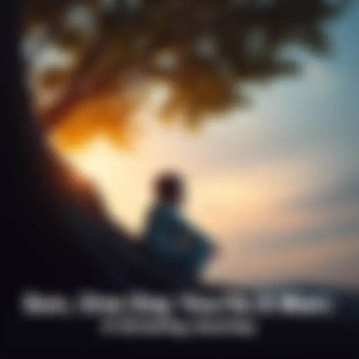 A young boy sits under a tree, looking thoughtful, symbolizing his personal growth and transition to manhood.