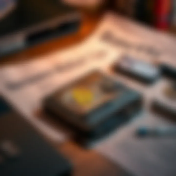 A damaged hardware wallet lying on a desk next to recovery instructions for Bitcoin