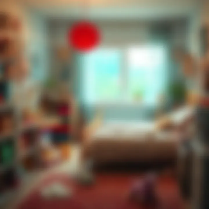 A nostalgic view of a childhood bedroom with familiar toys and decor