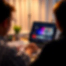 A person reviewing tax documents with a laptop open showing ClearValue Tax videos on YouTube.