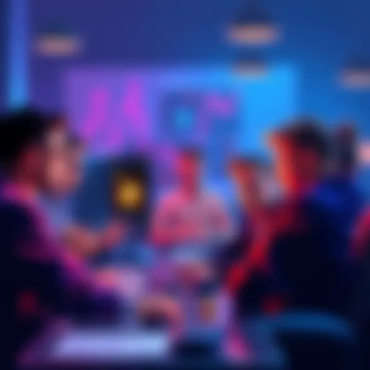 A group of people discussing cryptocurrency critiques on a computer forum, expressing diverse opinions and frustrations