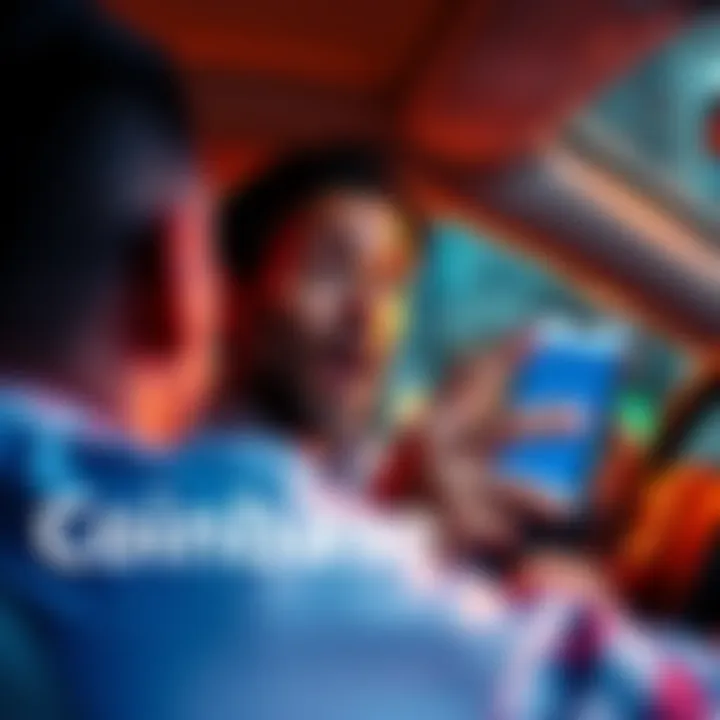 A person receives a phone call while holding a phone with a surprised expression, representing a Bitcoin win and a ride request.