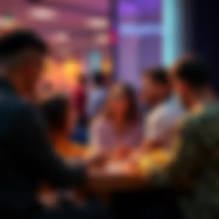 People engaged in a discussion about crypto and community topics, showing collaboration and support for the 'Stand with Crypto' initiative.