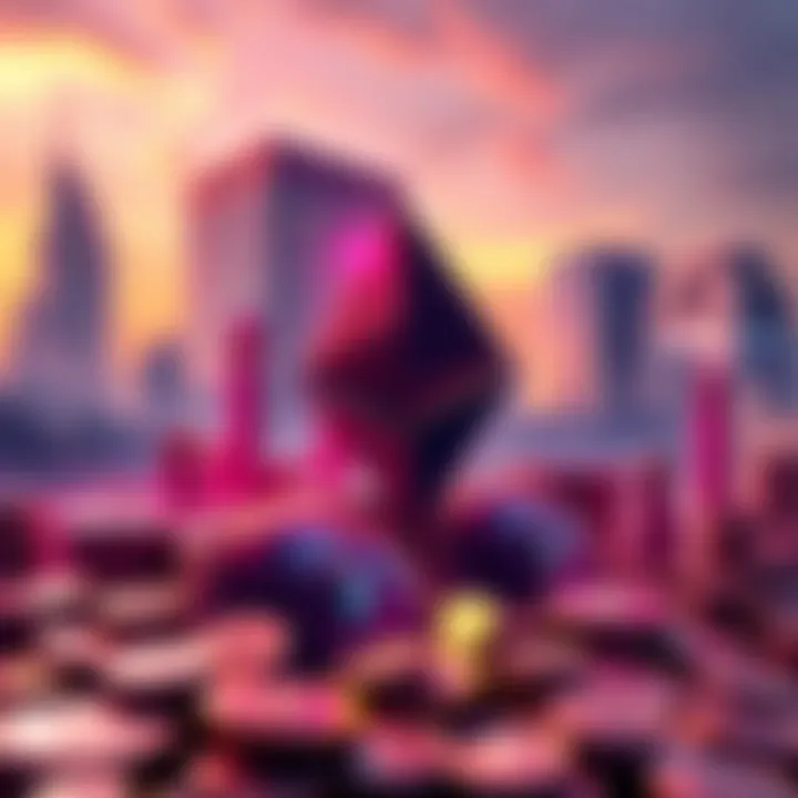Illustration of corporate treasuries investing billions in Ethereum with coins and corporate buildings in the background