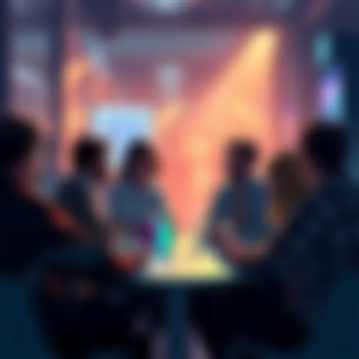 People engaging in a discussion about cryptocurrency and community initiatives