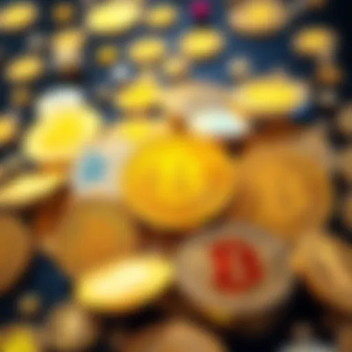 Various cryptocurrency symbols including Dogecoin and Hoge, with a focus on shifting trends in the crypto market.