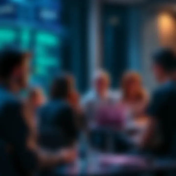 A group of people discussing cryptocurrency strategies and tips on a forum, with a focus on caution and safety against scams.