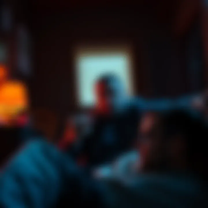 A man in a dark NYC apartment, threatening another man for a Bitcoin password.
