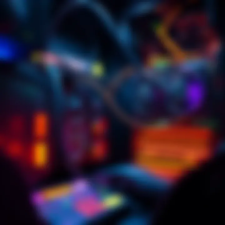 A cryptocurrency mining rig with multiple GPU graphics cards running, showcasing a digital currency operation setup, with a focus on efficiency and electricity consumption.