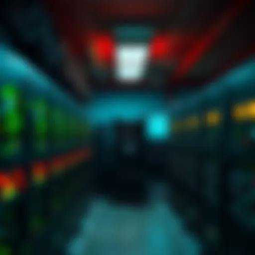 A collection of crypto mining rigs and equipment in a dimly lit room, showing the technology used to mine digital currencies.