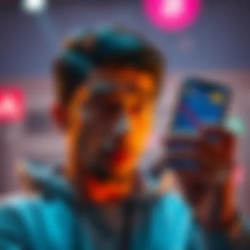 A person looking worried while holding a smartphone showing a declining cryptocurrency chart, representing the impact of rug pulls.